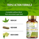 Organic Veda textura del polvo de neem mostrando pureza