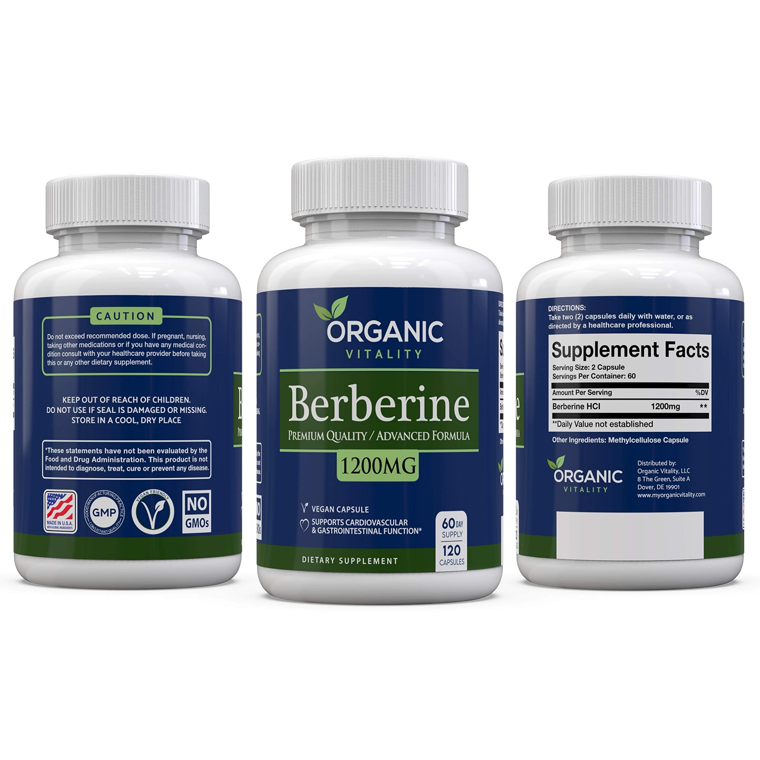 ORGANIC VITALITY botella en mano para comparar tamaño y cantidad de cápsulas