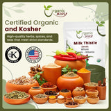 Organic Way envase resellable abierto mostrando contenido, almacenamiento seguro