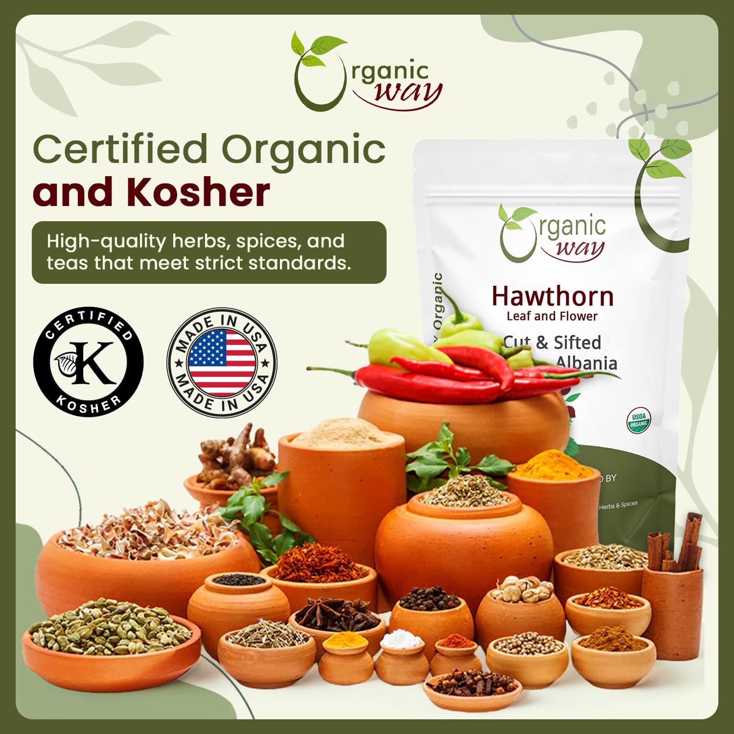 Organic Way escena de té y accesorios en ambiente relajado
