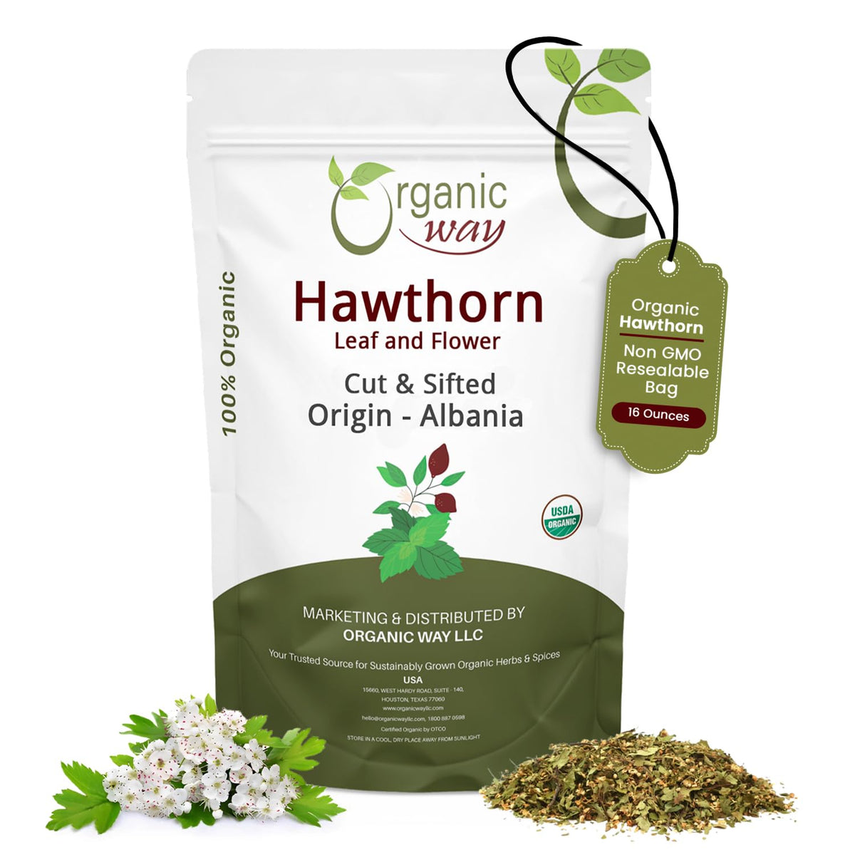 Organic Way empaque frontal mostrando 454 g y certificaciones