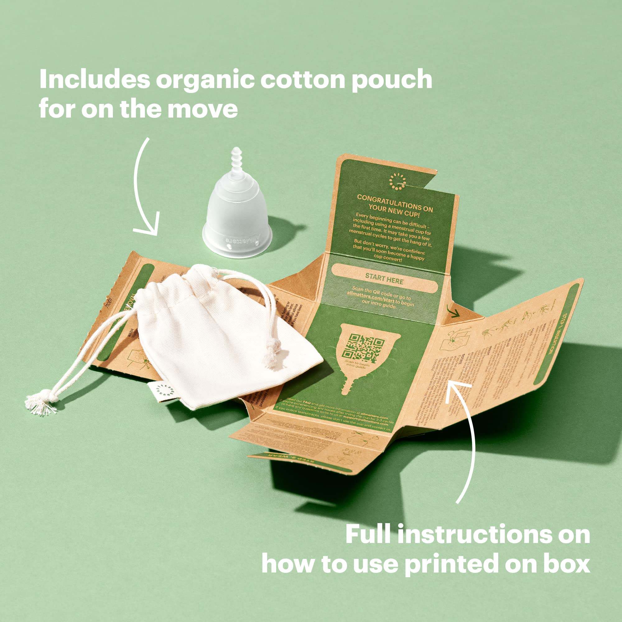OrganiCup primer plano del material y acabado para durabilidad
