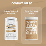 ORGANICS NATURE etiqueta nutricional mostrando ingredientes y beneficios verificables