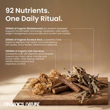 ORGANICS NATURE ingredientes secos con musgo marino y aspecto natural