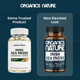 ORGANICS NATURE primer plano de textura de cápsula vegana y calidad