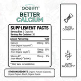 Organics Ocean cápsulas vegetales en primer plano, fácil de tragar