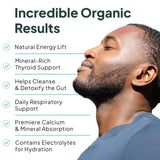 Organics Ocean cápsulas en mano para comparar tamaño y facilidad de uso