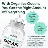 Organics Ocean cápsula en primer plano que revela textura y pureza