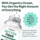 Organics Ocean polvo en cápsula abierta mostrando textura y pureza