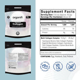Polvo de Organifi Collagen en primer plano con textura fina y disolución rápida