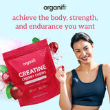 Organifi Creatine Chews etiqueta con ingredientes, transparencia en la fórmula