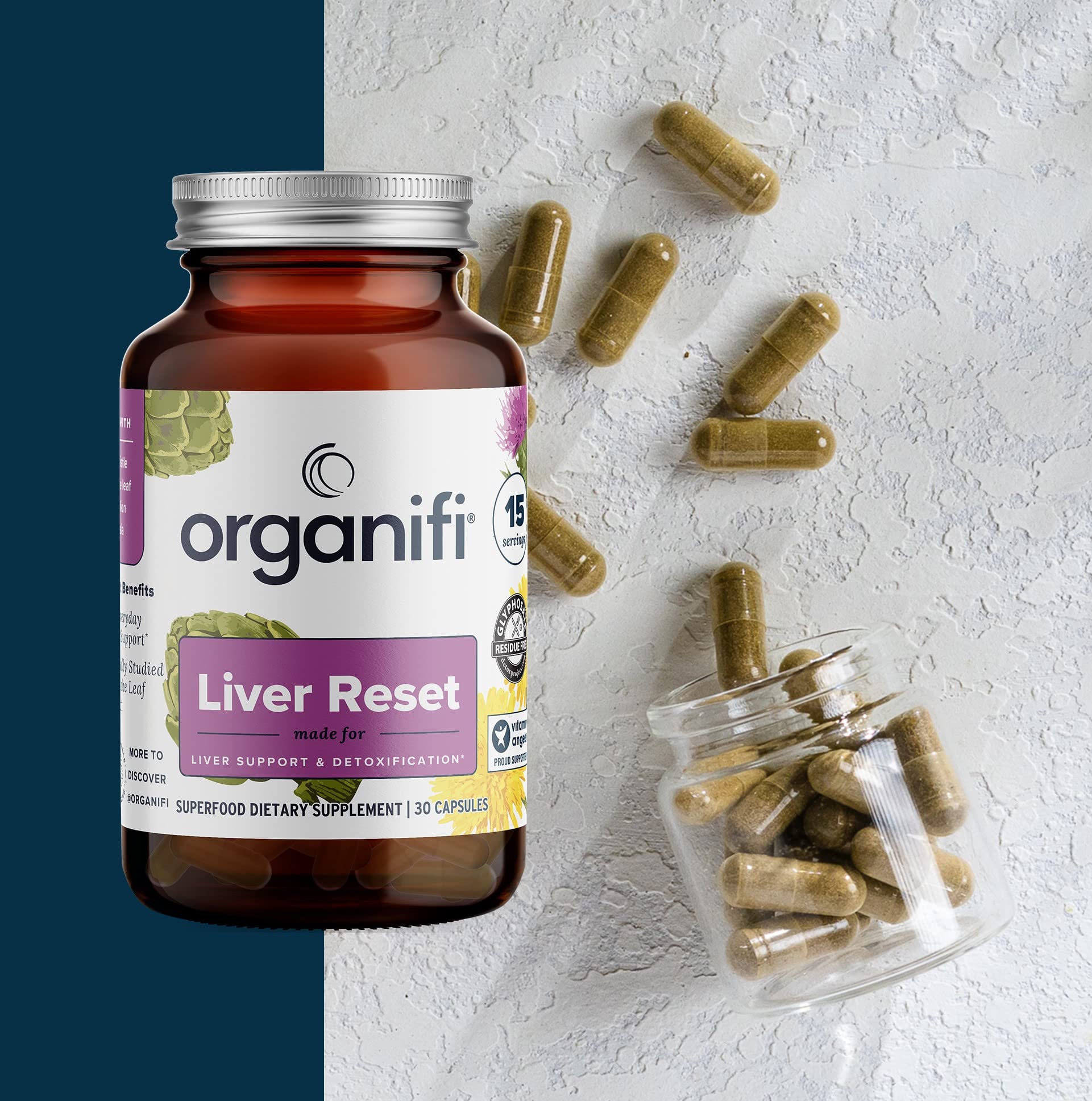 Organifi producto en cocina saludable promoviendo bienestar diario