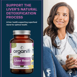 Organifi ingredientes naturales en polvo resaltando apoyo digestivo