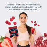 Organifi Red Juice en mesa estilo de vida, marca promueve bienestar diario
