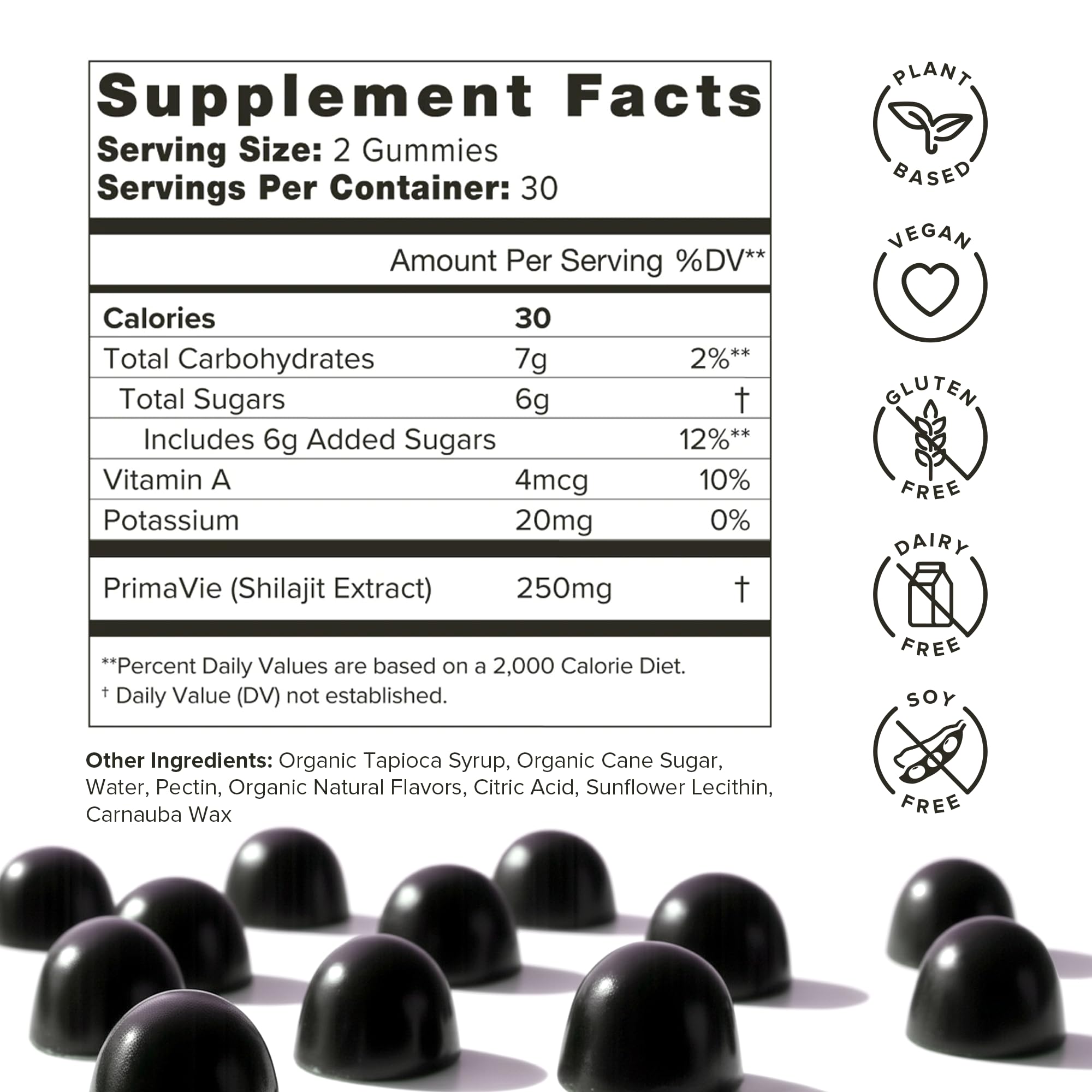 Imagen de PrimaVie Shilajit crudo y etiqueta que evidencia origen Himalaya
