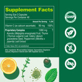 Polvo de cereza junto al frasco Organika, destaca el aporte antioxidante