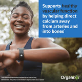 Organixx D3 K2 junto a un plato con grasas saludables — mejor absorción