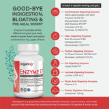 Organixx Enzyme 17 ingredientes AstraZyme resaltados para mejor absorción