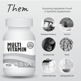 Organixx multivitamin bote abierto con cápsulas organizadas para ilustrar presentación