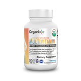 Organixx multivitamin frontal del envase mostrando fórmula orgánica y beneficios