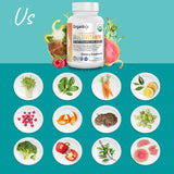 Organixx multivitamin cápsula junto a moneda para comparar tamaño real