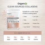 Organixx cucharada con porción de polvo, control de dosis simple