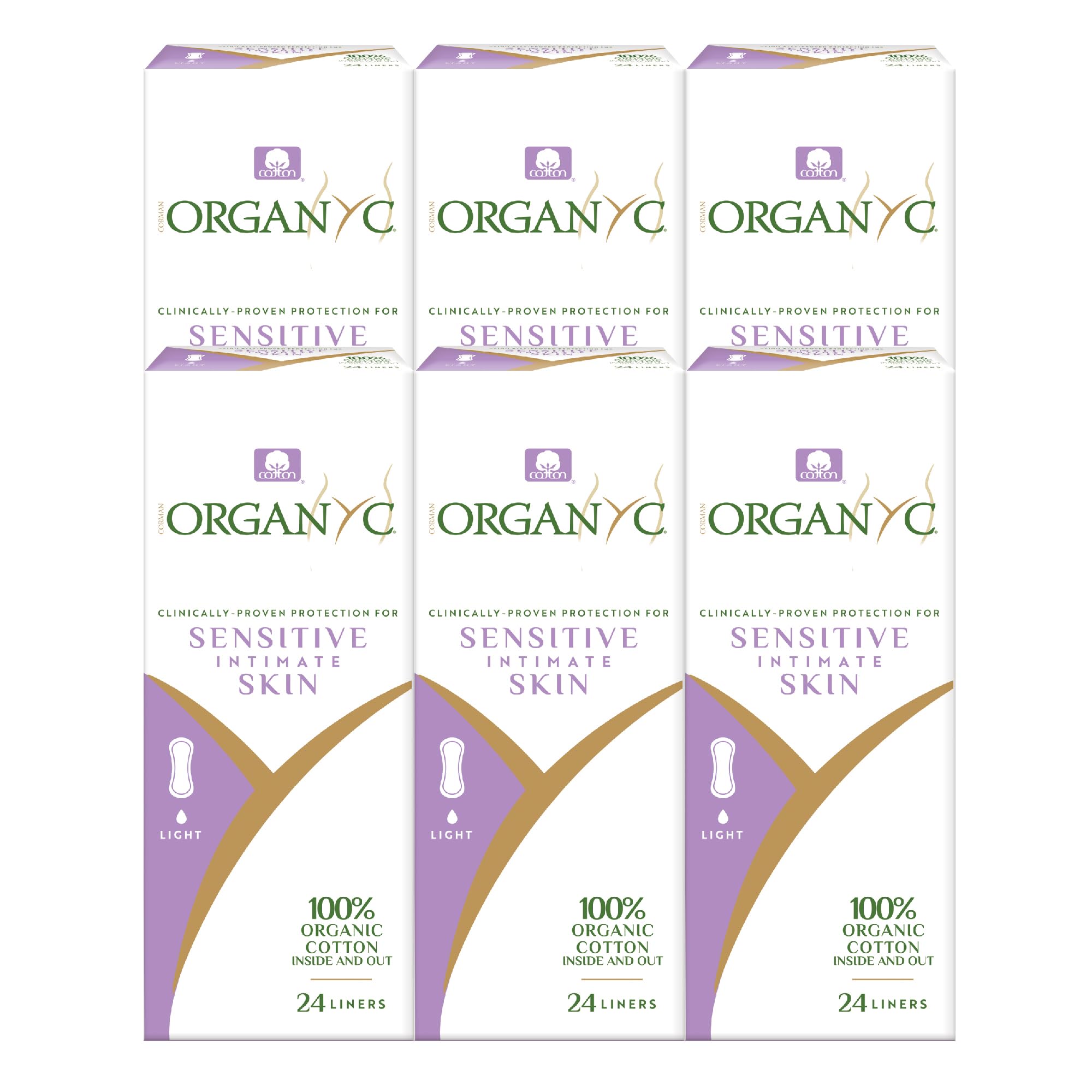 Organyc empaque frontal mostrando paquete y cantidad, comodidad inmediata