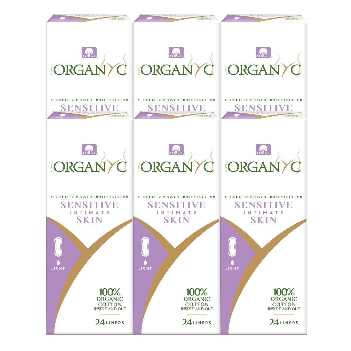 Organyc empaque frontal mostrando paquete y cantidad, comodidad inmediata