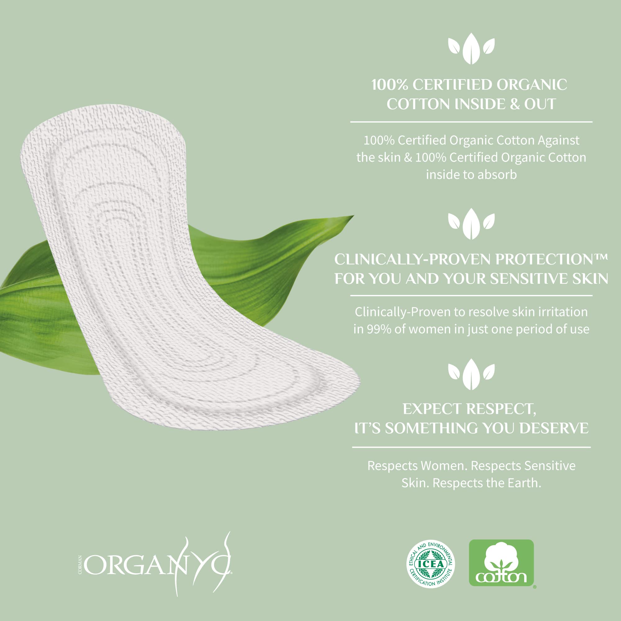 Etiqueta de certificación de algodón orgánico en empaque Organyc que asegura origen limpio