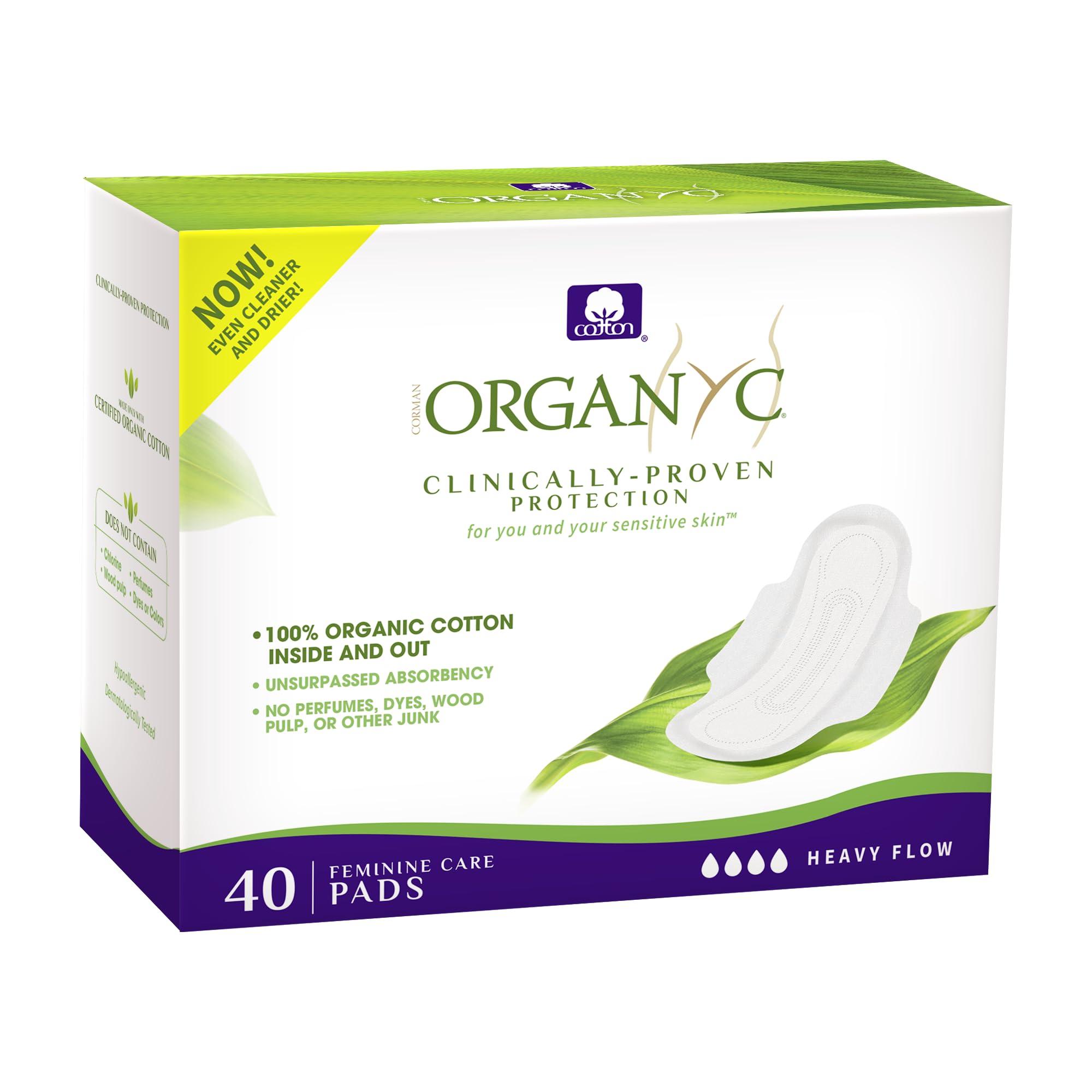 Organyc empaque frontal mostrando 40 unidades y ahorro de espacio