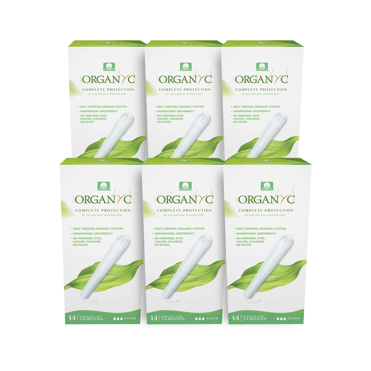 Organyc paquete frontal mostrando etiquetado claro y beneficio natural