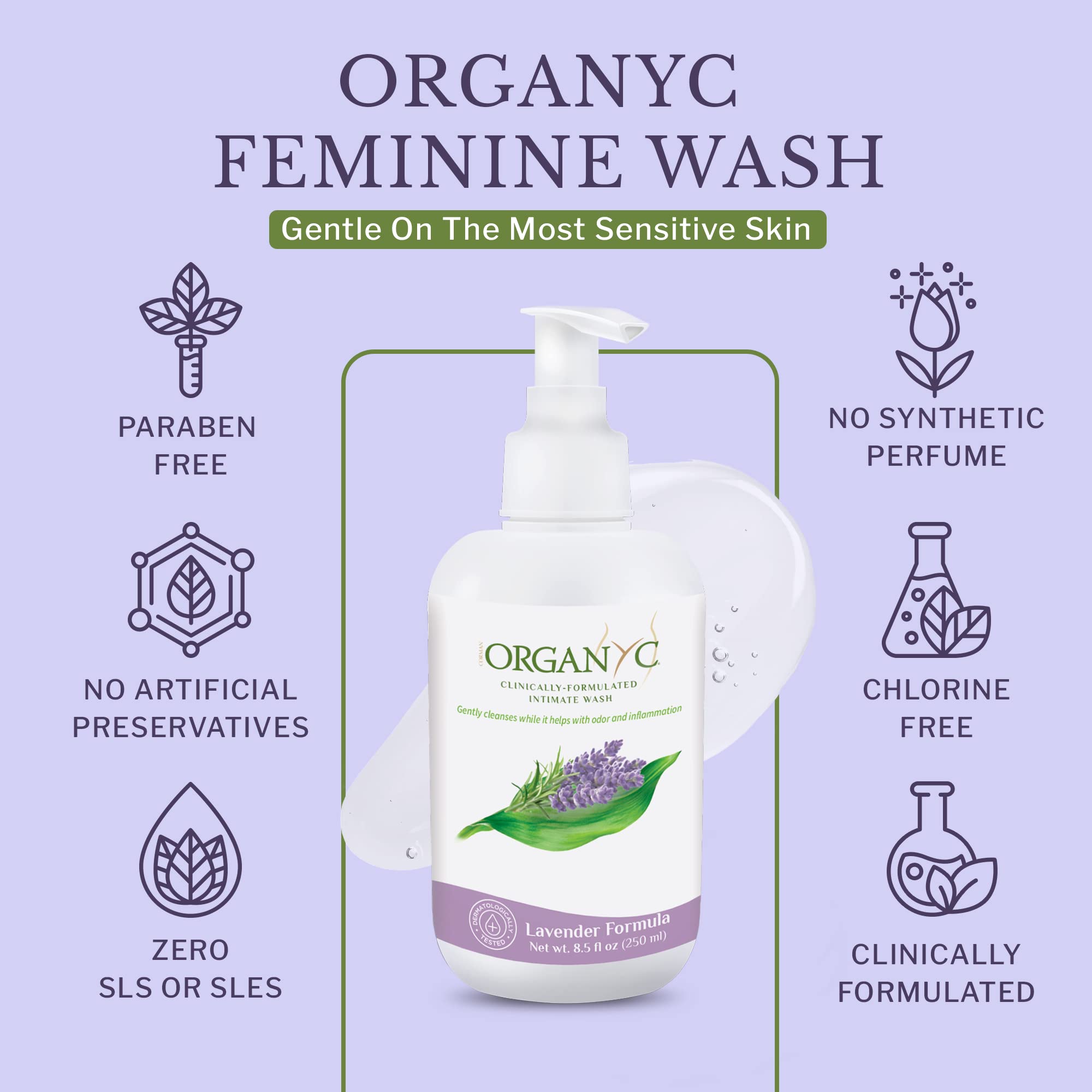 Organyc textura del gel con aspecto suave que favorece limpieza delicada