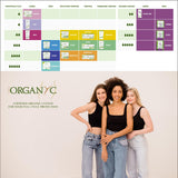 Organyc toalla en uso en ropa interior para protección segura