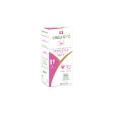 Organyc protector colocado en ropa interior mostrando cobertura y sutileza