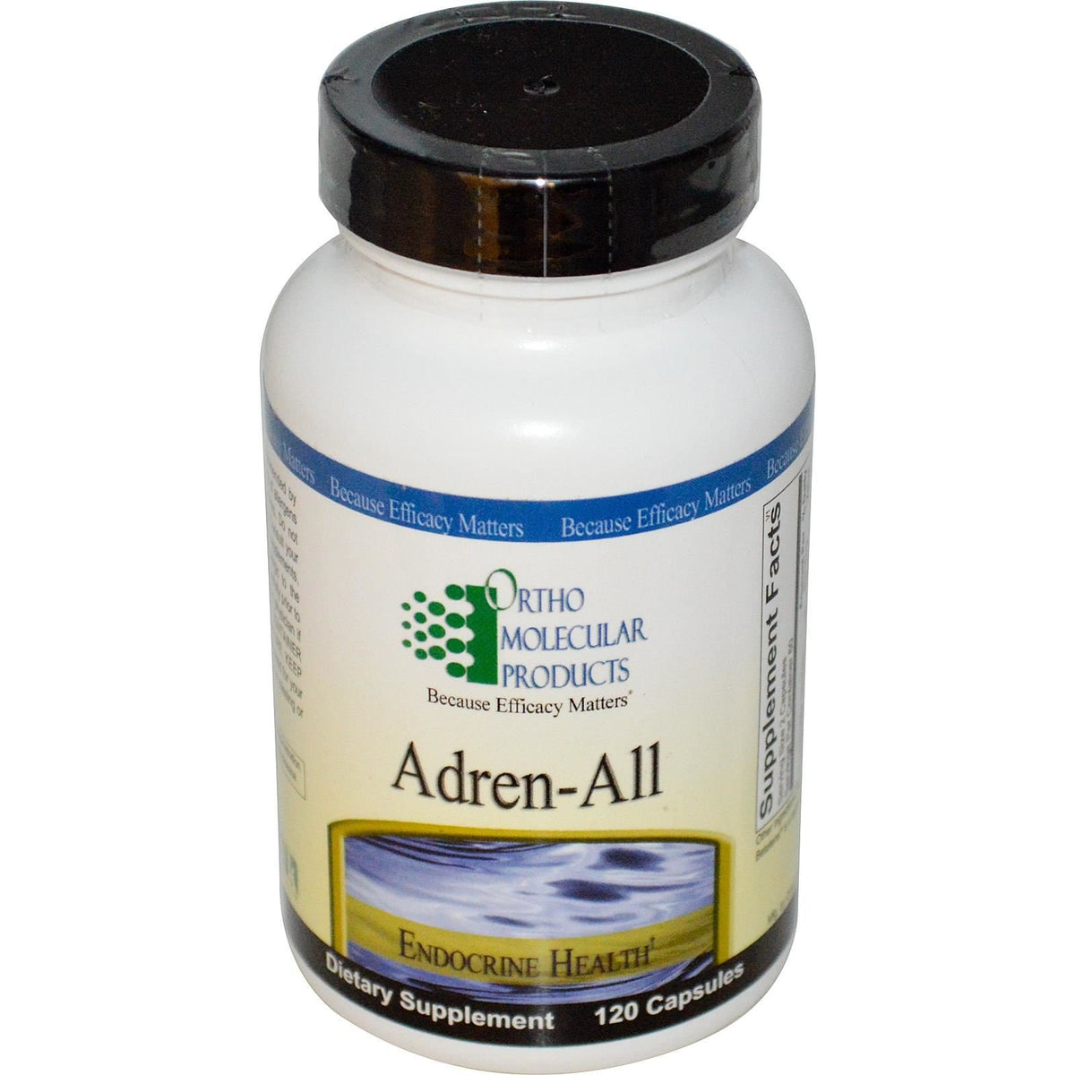 Ortho Molecular Products Adren-All bote frontal mostrando etiqueta clara y soporte nutricional