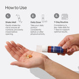 Cápsulas de omega‑3 Orthomol Sport enfocadas, aporte de EPA y DHA