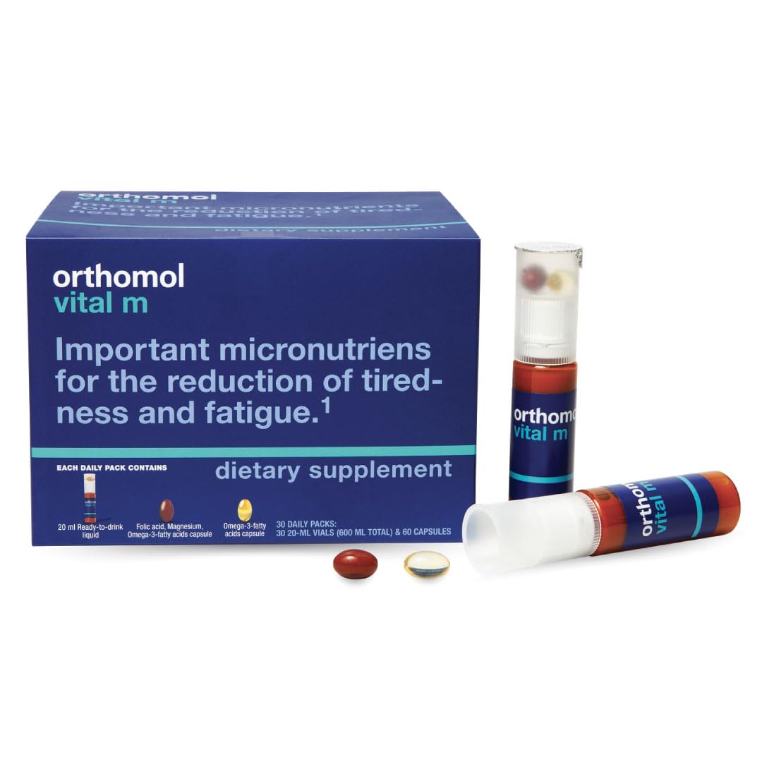 Orthomol Vital M frente del paquete mostrando presentación clara y confianza
