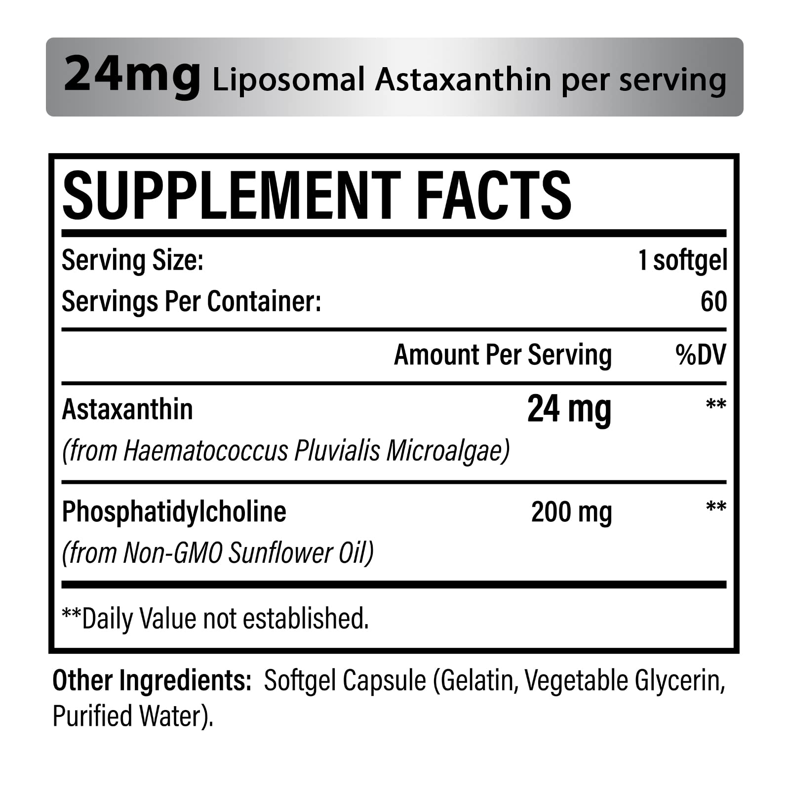 Osasuna etiqueta con ingredientes y sello de prueba de terceros