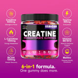 OSHICAR etiqueta nutricional legible que destaca creatina y BCAA