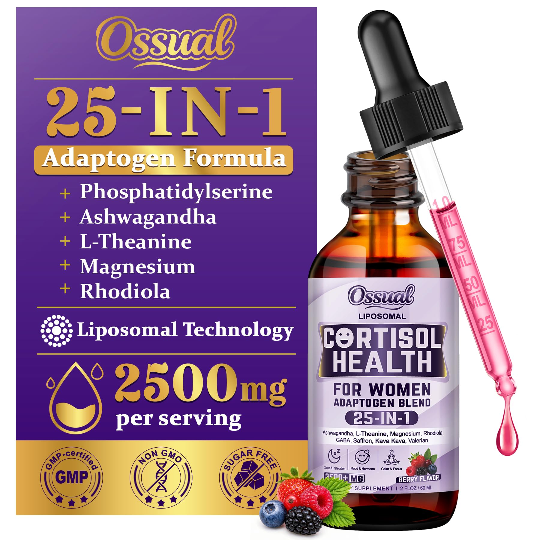 Ossual frasco frontal mostrando etiqueta clara y beneficios