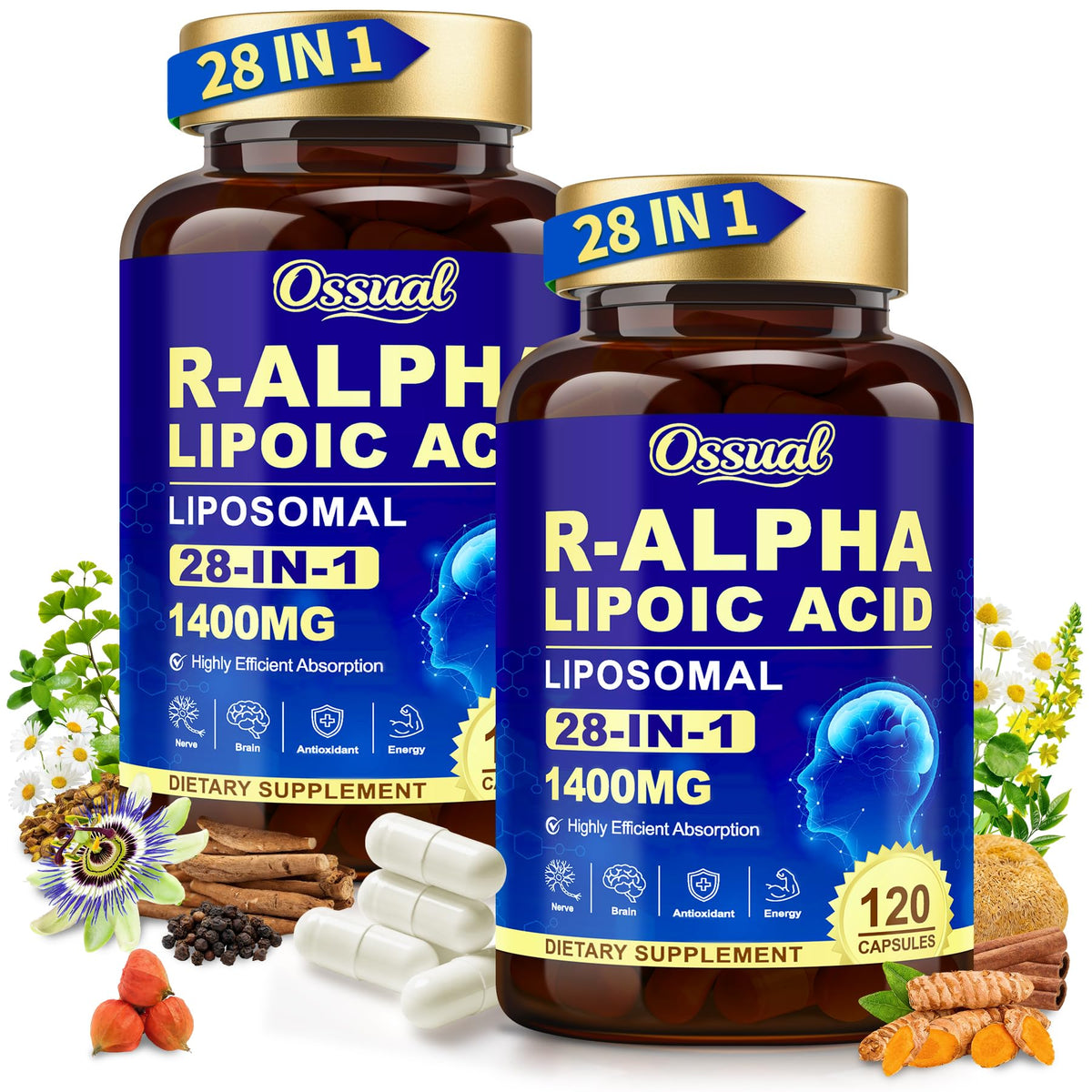 Ossual envase frontal mostrando nombre y beneficio antioxidante