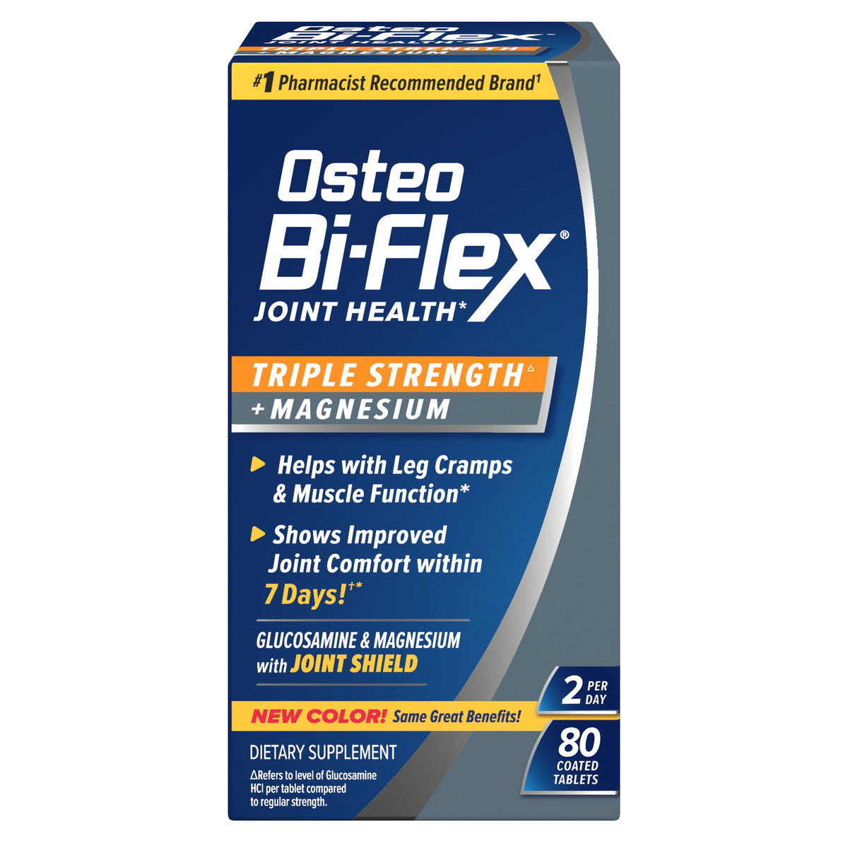 Osteo Bi-Flex frontal del envase mostrando marca y beneficios clave