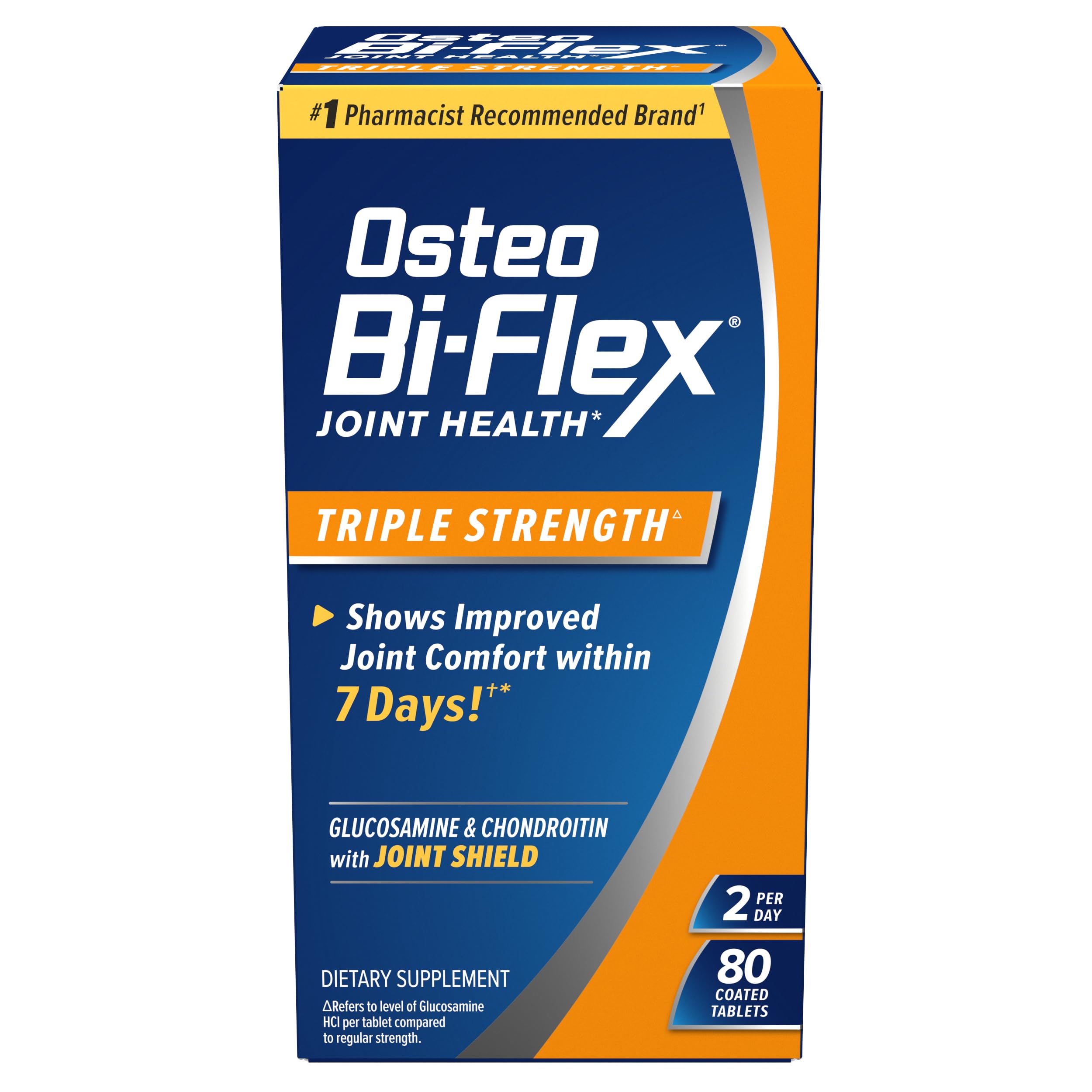 Osteo Bi-Flex frente del empaque mostrando la presentación y beneficios