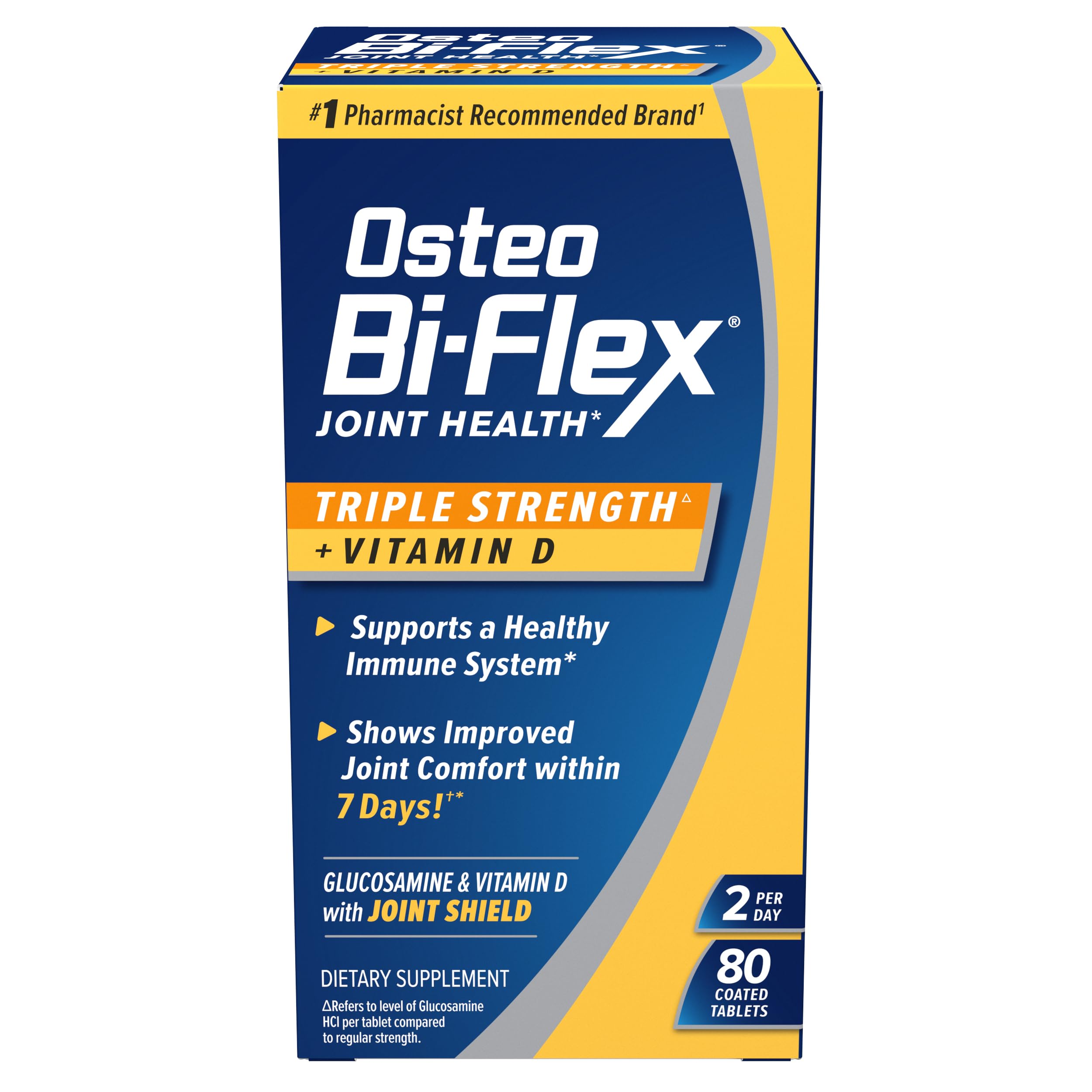Osteo Bi-Flex vista frontal del envase para identificación rápida y confianza