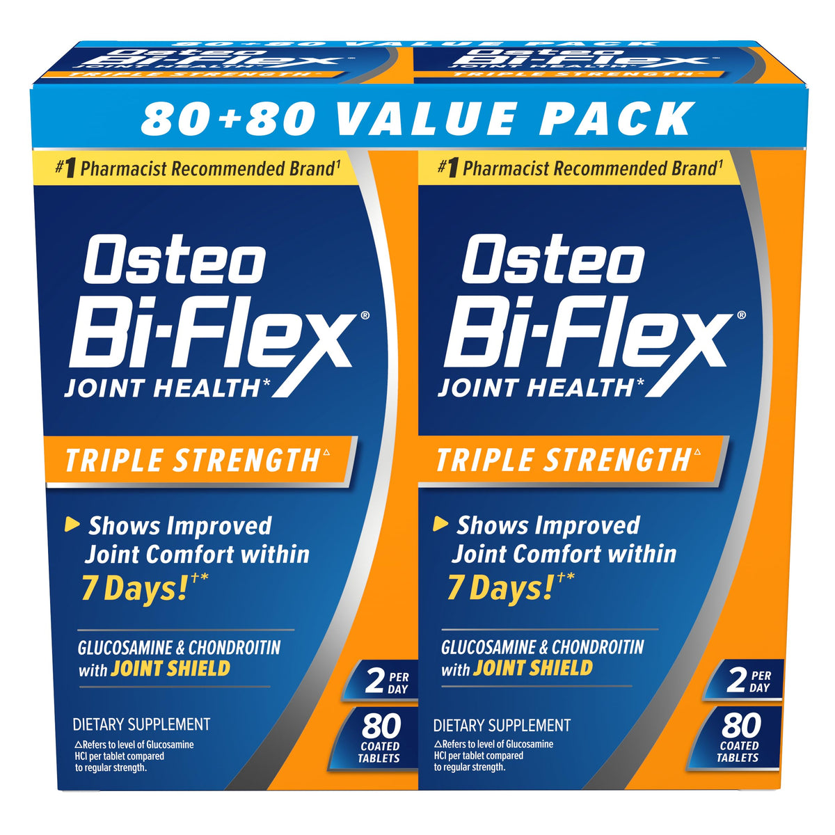 Osteo Bi-Flex frente del producto mostrando el envase y beneficio de apoyo articular