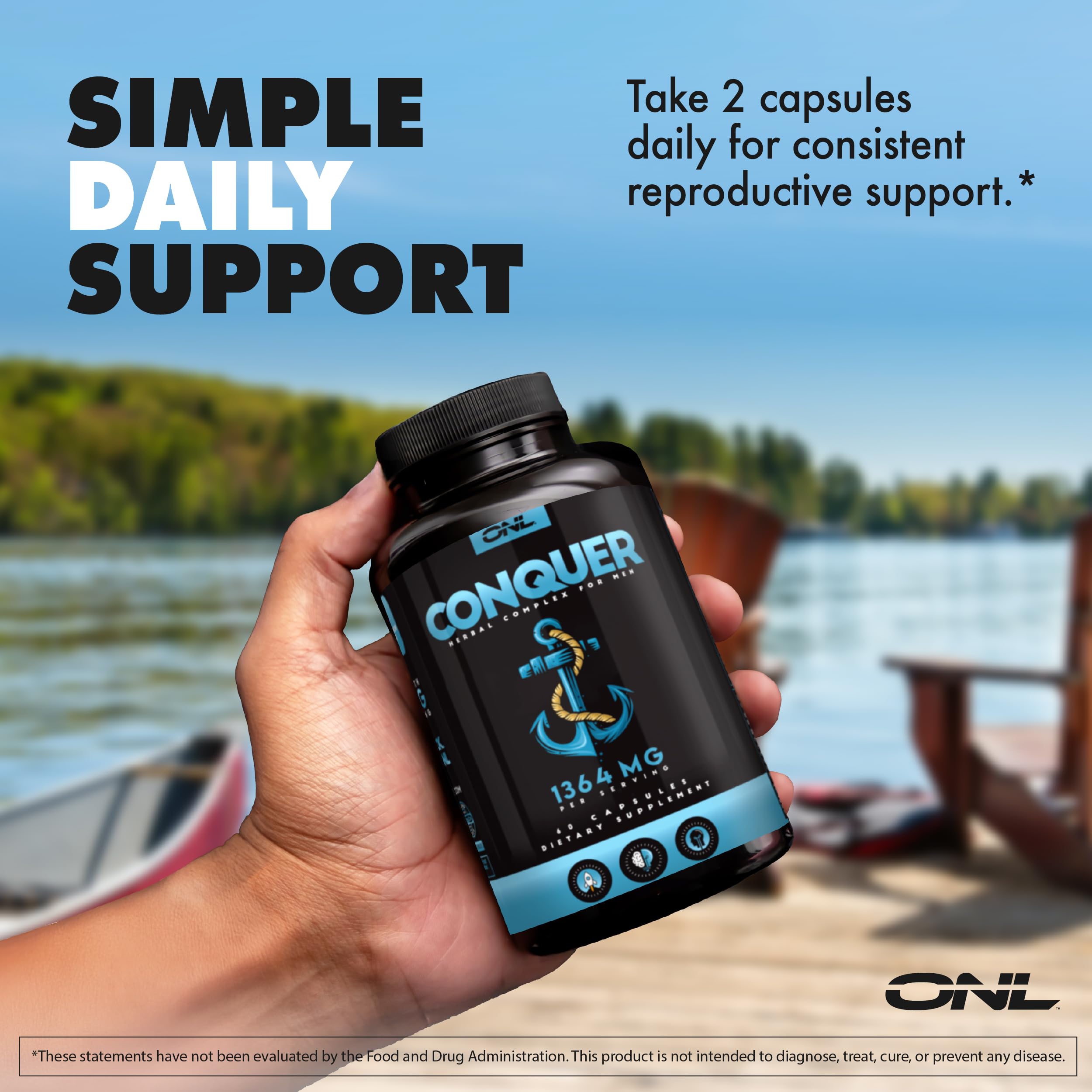 Osyris Nutrition Lab Conquer tamaño en mano, beneficio referencia de escala
