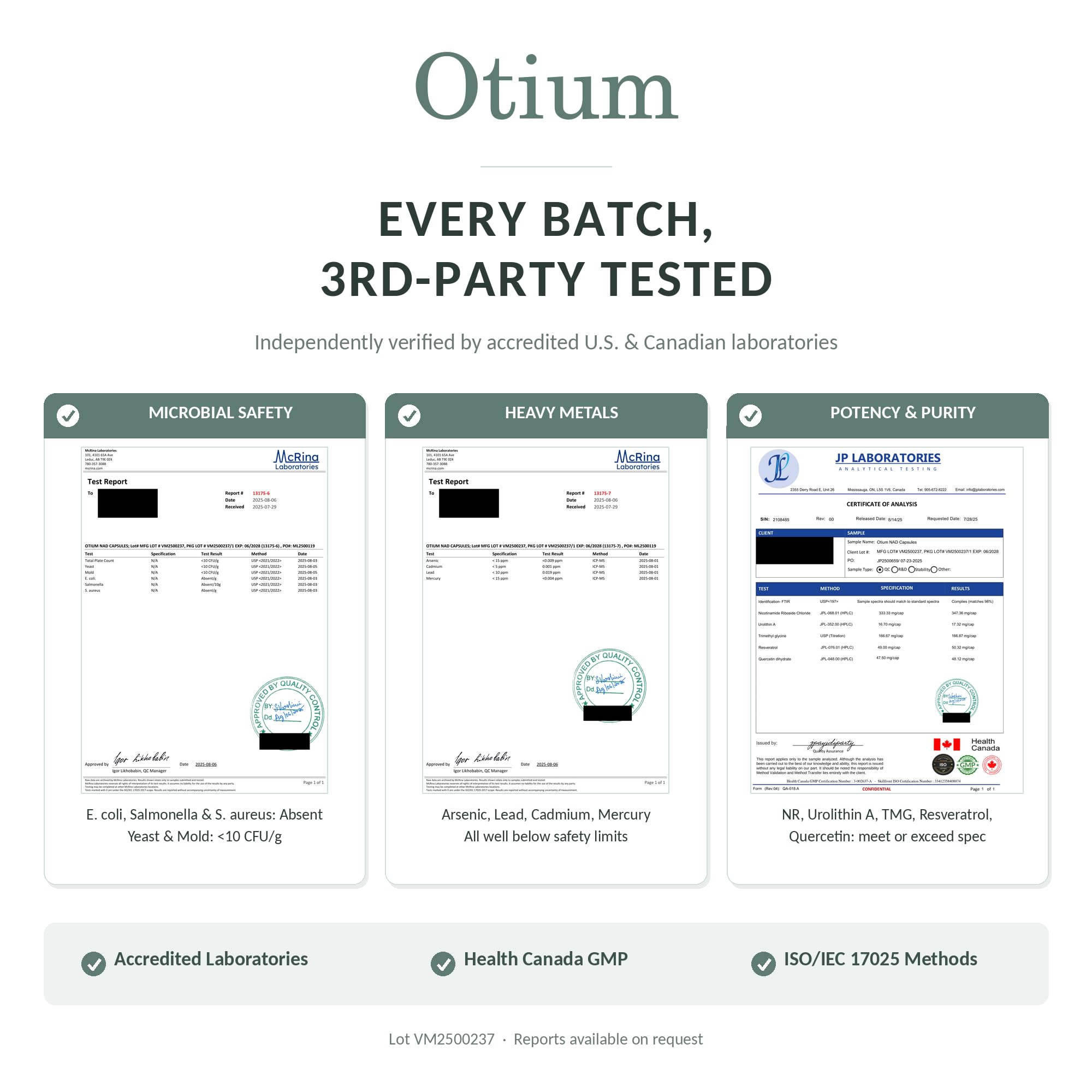 Otium cápsulas extendidas sobre mesa para visualizar cantidad diaria