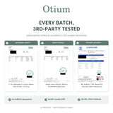 Otium cápsulas extendidas sobre mesa para visualizar cantidad diaria