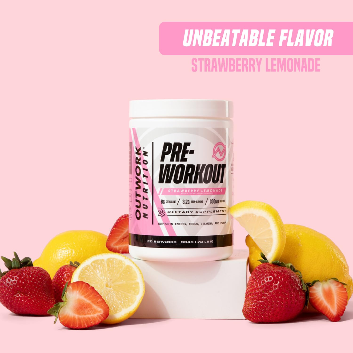 Etiqueta de Outwork Nutrition con lista de ingredientes científicos y dosis claras