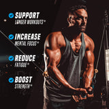 Outwork Nutrition polvo en primer plano textura fina y mezcla instantánea